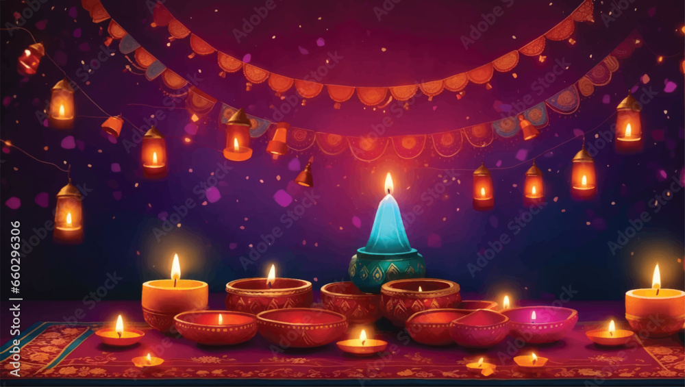 vector illustration of Traditional Pot lamp vector illustration of Traditional Pot lamp