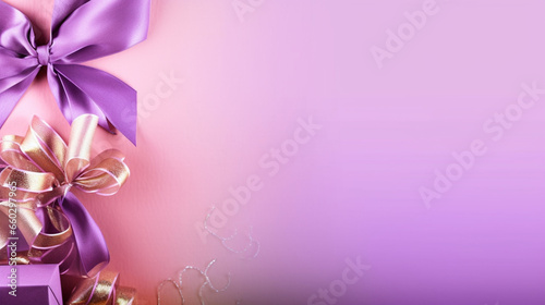 horizontal background gifts colors bows ribbon holiday celebration purple