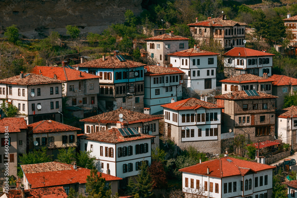 Traditional Safranbolu houses in Turkey with its unique view and perfect houses.
