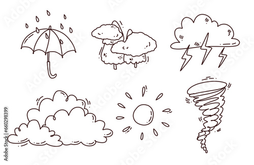 cute vector weather elements