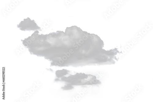 White fluffy cloud on transparent background PNG