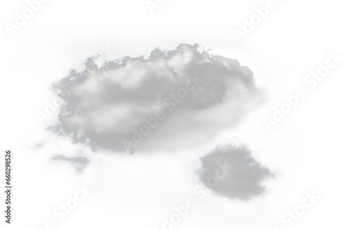 White fluffy cloud on transparent background PNG