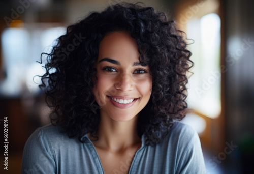 Portrait of a multiethnic woman isolated from the background