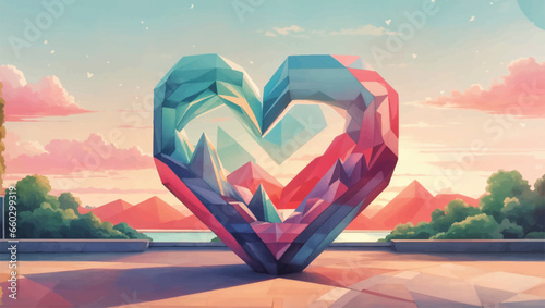 geometric heart