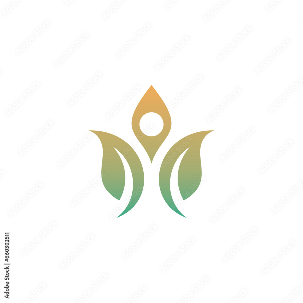 Leaf Health Logo Design. Lotus Logo Leaf Health Logo Design. Lotus Logo