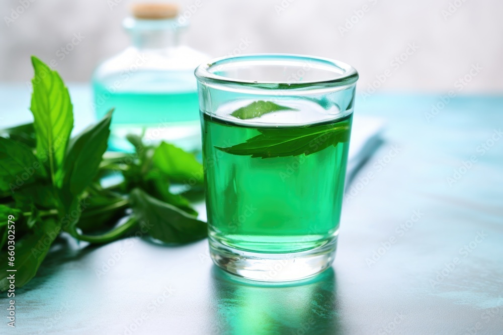 organic mouthwash in a glass bottle organic mouthwash in a glass bottle