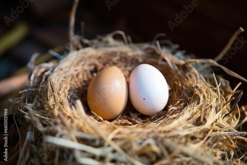 an egg hatching in a birds nest