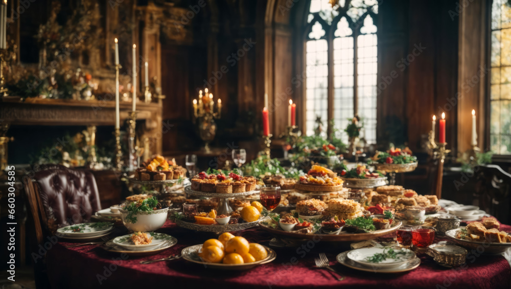 große Festtafel, gen ai große Festtafel, gen ai
