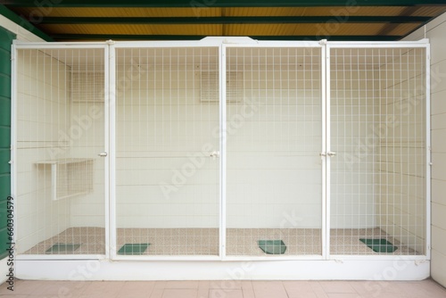 a pets kennel or birdcage, noticeably empty and clean photo