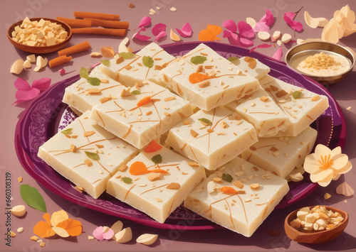 kaju katli vector