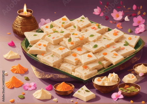 kaju katli vector