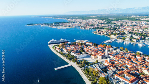 Zadar  old city  aerial view  Croatia