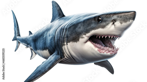 shark isolated on white