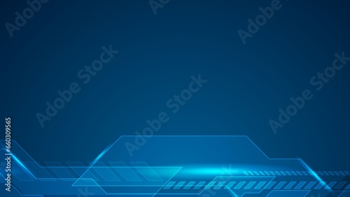 Blue Modern futuristic Technology Background