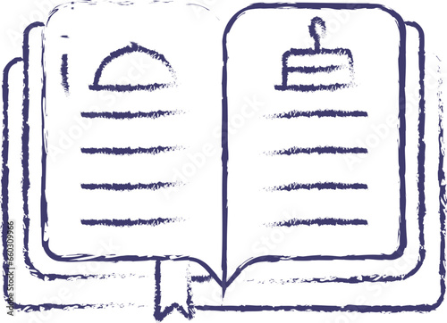 Recipe book hand drawn vector illustration