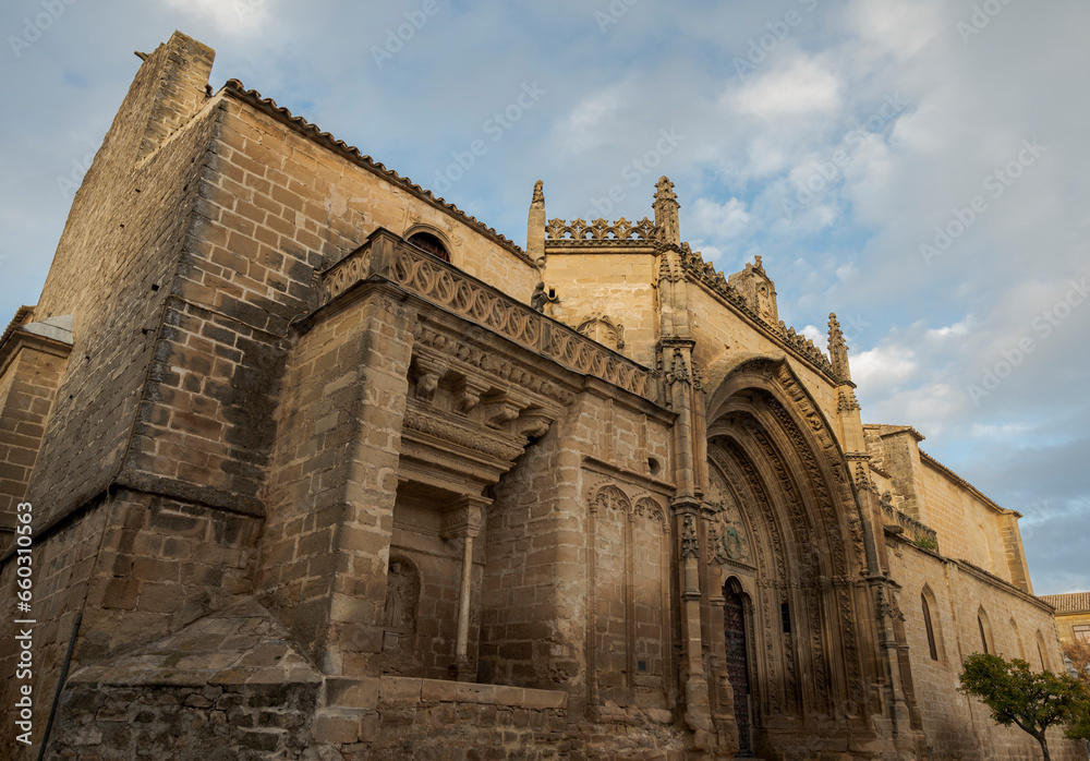 Fototapeta premium Main portal of the Church of San Pablo, in the city of Ubeda, province of Jaen, Spain. It was built between the 17th and 18th centuries.