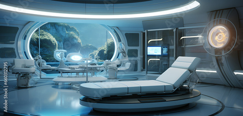 Futuristic Cancer Cell Targeting Technology. Advanced Medical Technology: Eradicating Cancer Cells © Maria