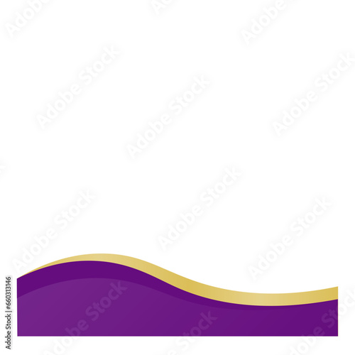 Purple and Gold Wavy Footer