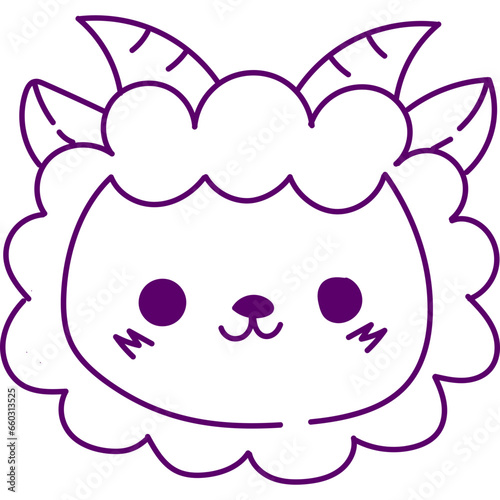 Wallpaper Mural Hand Drawn Animal Face Doodle Torontodigital.ca