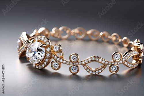 golden jewelry with diamonds, Jewelry advertising 