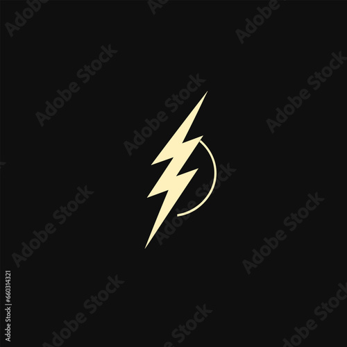Nutrition counsel filled beige logo. Cross fit. Physical exercise. Lightning bolt. Design element. Created with artificial intelligence. Powerful ai art for corporate branding, fitness app, boxing gym