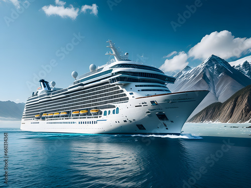 cruise ship in the port © DJC Design