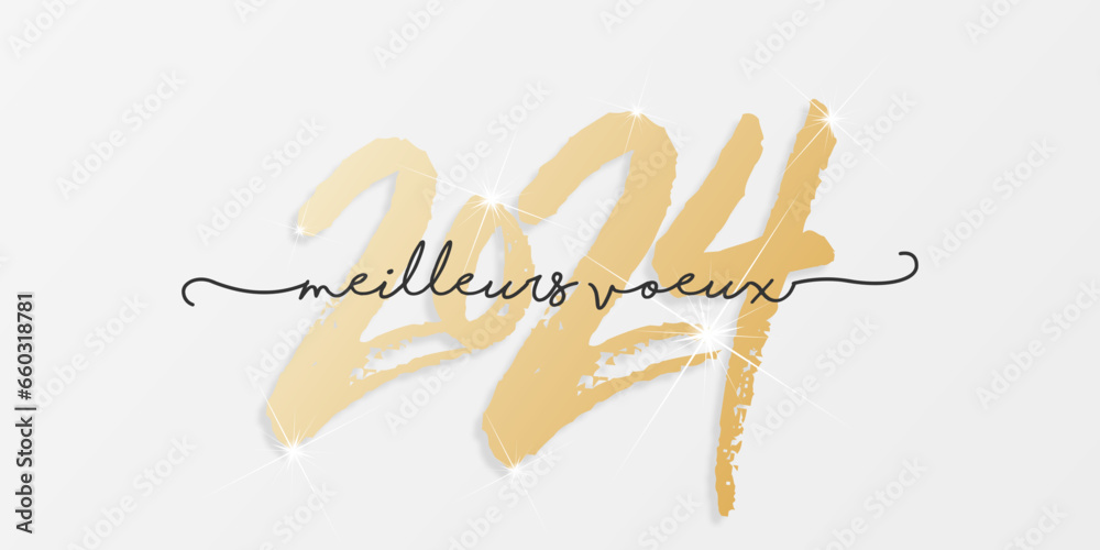 Fototapeta premium 2024 - Meilleurs vœux - Bonne année