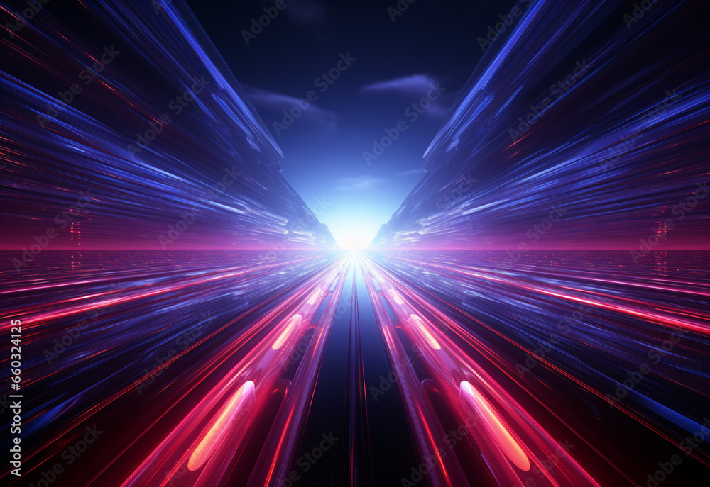 Obraz premium Neon illuminated futuristic backdrop realistic image, ultra hd, high design very detailed