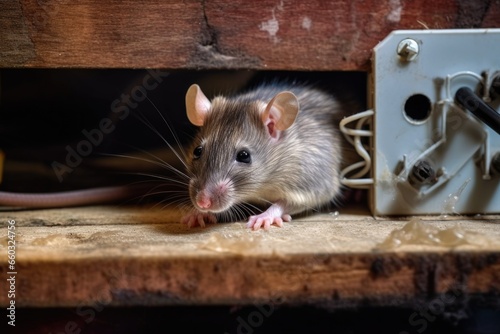 an electric rat trap with a rat inside
