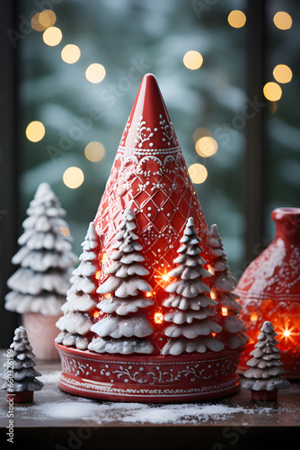 Decorated Christmas tree on...