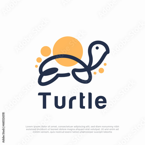 Turtle Logo Vector Design Concept Creative