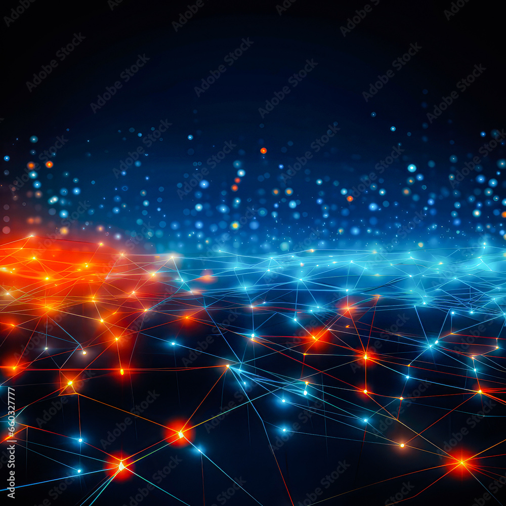 Obraz premium Experience the Future with Abstract Design and Global Networking