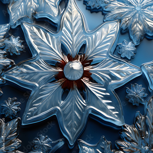 Close up ice snowflakes, wi...