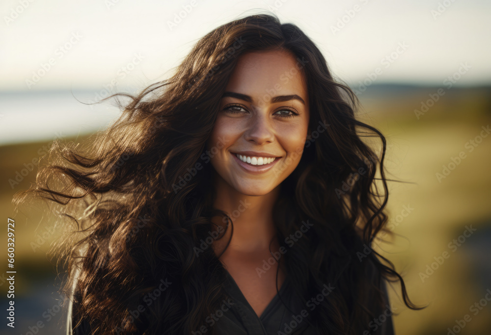Portrait of a smiling young woman Portrait of a smiling young woman