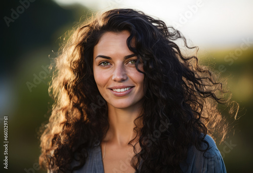 Portrait of a smiling young woman © Chari