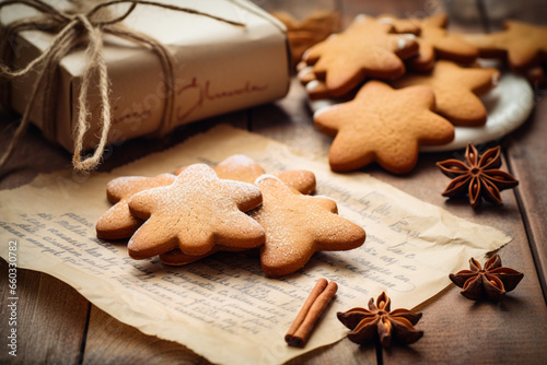 christmas cookies and spices, generative ai