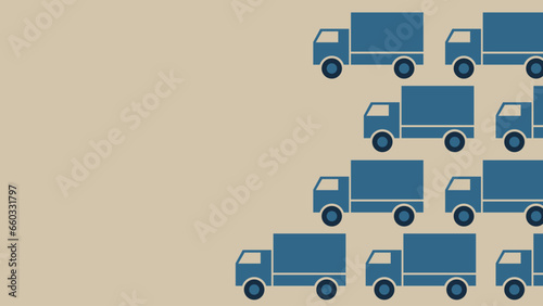 Vector illustration of a lot of transport vehicles.
