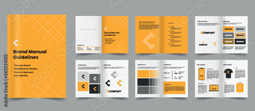 Brand guideline template brand manual presentation layout
