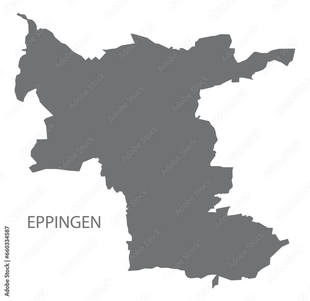 Eppingen German city map grey illustration silhouette shape
