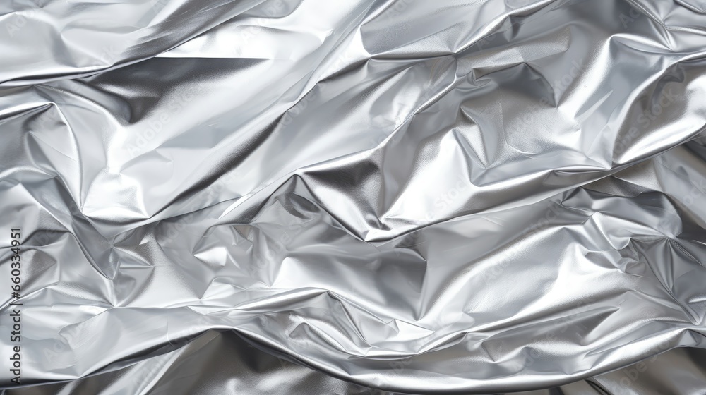 Crumpled foil texture background.