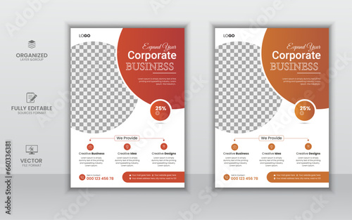 Corporate business Flyer Design Templates, flyer in A4 with colorful.