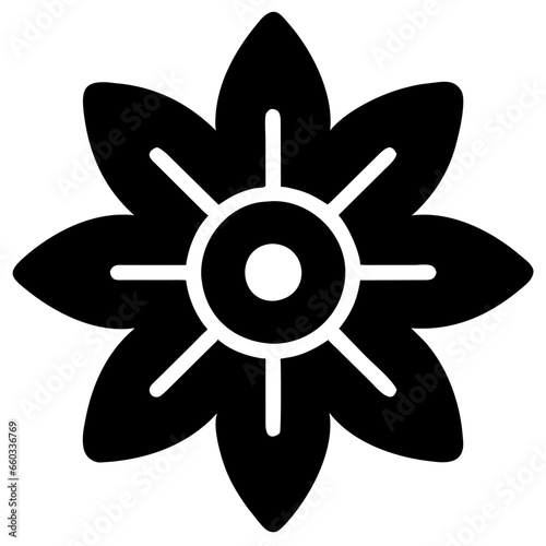 Blossom icons. Celebrating nature beauty. Floral vector symbols. Art in bloom. Designing flower elements
