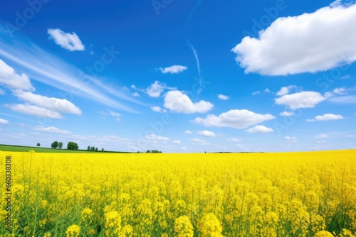 bright yellow rapeseed field, source of pollens