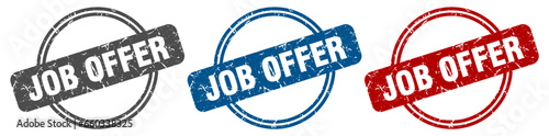 job offer stamp. job offer sign. job offer label set