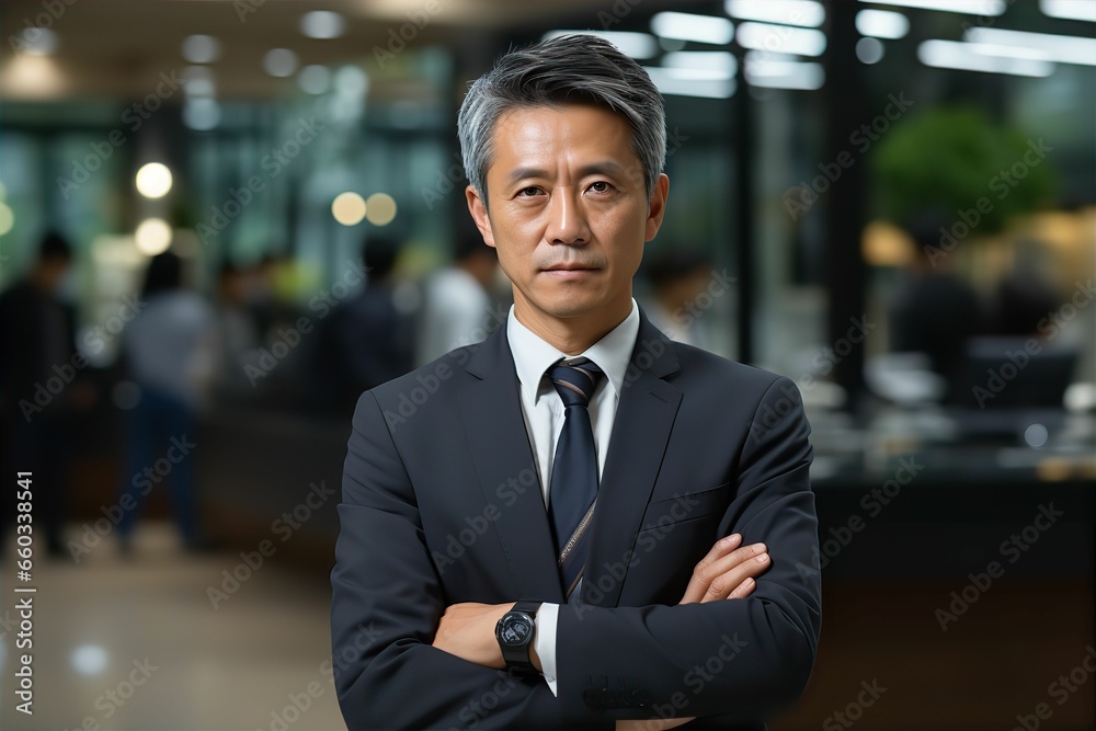 正面の日本人の男性シニアビジネスマンのポートレート写真(背景あり・サラリーマン・スーツ・年配・社長・課長・部長・役職) 正面の日本人の男性シニアビジネスマンのポートレート写真(背景あり・サラリーマン・スーツ・年配・社長・課長・部長・役職)