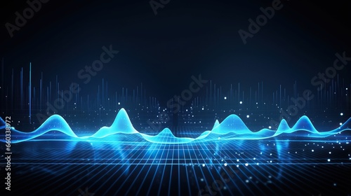 Sound wave . Round musical abstract background of wave shapes.