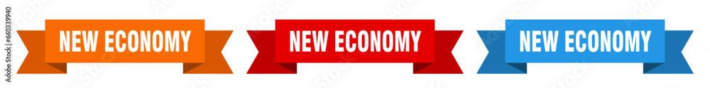 new economy ribbon. new economy isolated paper sign. banner new economy ribbon. new economy isolated paper sign. banner