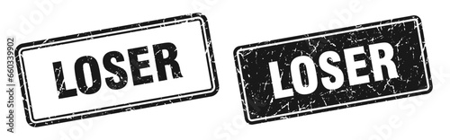 loser stamp set. loser square grunge sign