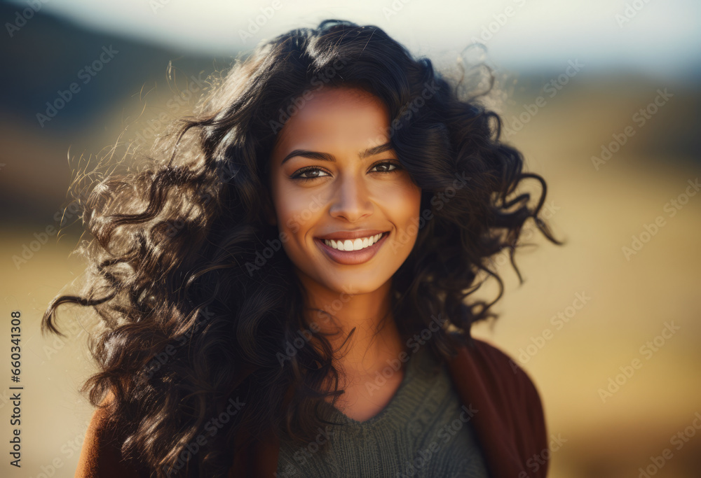Portrait of a smiling Indian young woman Portrait of a smiling Indian young woman