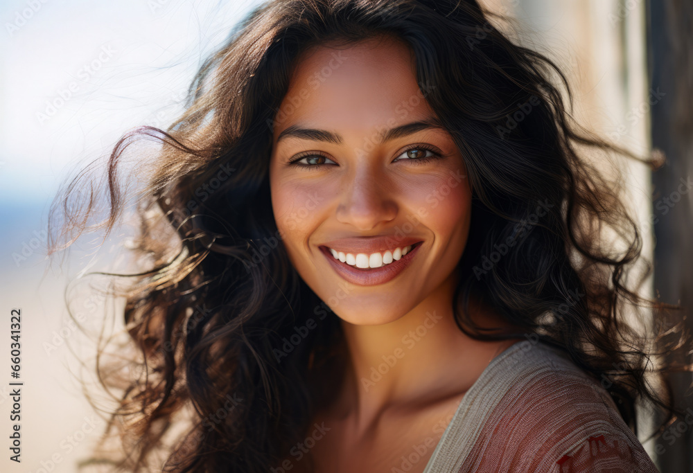 Portrait of a smiling Indian young woman Portrait of a smiling Indian young woman